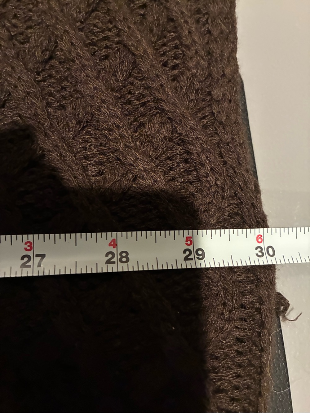 Saks Fifth Avenue Dark Brown Cable Knit Cowl Sweater - Picture 6 of 7